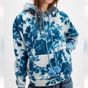 Free People With Love Hoodie Chambray Combo